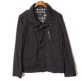 ハイネックジップアップミリタリージャケット M バーバリーブラックレーベル br01001123 BURBERRY BLACK LABEL ブラック メンズ