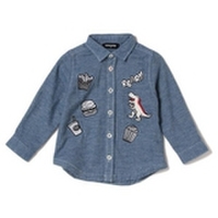 【50%OFF】バーガーザウルス刺しゅう入りシャツ