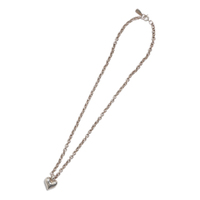 バーバリー 37449 ペンダント付きネックレス シルバー系 レディース ふっくらとした可愛らしいハートのシルバーネックレス