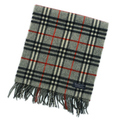 バーバリーズ ラムウール使用 英国チェック柄 マフラー 30483 グレー系 メンズ レディース 保湿力抜群