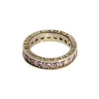 バーバリーブルーレーベル シルバーリング 3号 32882 シルバー系 ピンクの石入りのシルバーリング