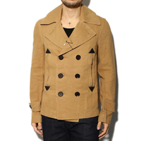 バーバリーロンドン ピーコート 34955 キャメル ショート丈のデザイン