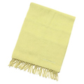 バーバリーロンドン マフラー イエロー系 淡い色合いが綺麗なソリッドカラーのカシミアマフラー