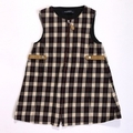 バーバリーロンドン 英国チェックジャンパースカート 黒系 キッズ 前開きジッパー 24180
