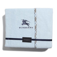 バーバリーロンドン　タオルシーツ　37410　ブルー　手触りの良いシーツです