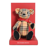 バーバリー英国チェックテディベアー 37318 ベージュ系 箱入り つぶらな瞳がキュートなブランドぬいぐるみ