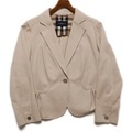 ビッグラペルテーラードフレアジャケット 46 バーバリーロンドン 65190 BURBERRY LONDON ベージュ レディース