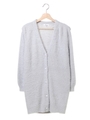 フェザーヤーンVネックカーディガン/ライトグレー