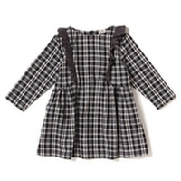 フリルつきチェック柄ワンピース