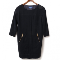 ブルーレーベルクレストブリッジ ポケット付ノーカラーワンピース 38 br01000843 BLUE LABEL CRESTBRIDGE ネイビー レディース