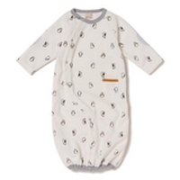 【14%OFF】ベロア調ペンギン柄2WAYカバーオール