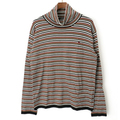 ボーダーオフタートルネック 3 バーバリーブラックレーベル 47269 BURBERRY BLACK LABEL ブラウン系×ブラック系 メンズ