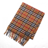 英国チェックマフラー 17397 バーバリーズ キャメル系 メンズ