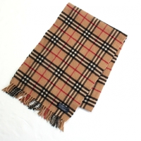 英国チェックマフラー バーバリーズ 17804 キャメル メンズ レディース 定番のキャメル