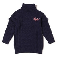 【50%OFF】肩フリンジタートルネックニットワンピース