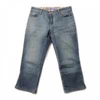 七分丈デニムパンツ 34 バーバリーブルーレーベル 54710 BURBERRY BLUE LABEL ブルー系 レディース