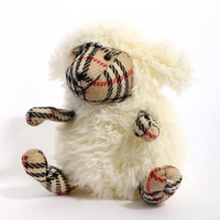 美品 バーバリー 人形 ホワイト系 メンズ レディース 真ん丸シルエットが可愛いぬいぐるみ 23681