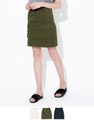 綿ツイルミリタリースカート【メール便可／70】