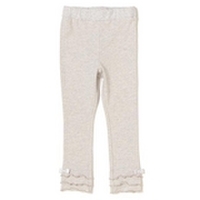 裾フリルリボンつきベア天レギンス