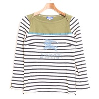 カラー切替ロゴプリントボーダーニットカットソー 38 バーバリーブルーレーベル 75400 BURBERRY BLUE LABEL マルチカラー レディース