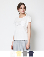 メッセージロゴプリントTシャツ【メール便可／30】