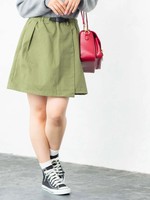 WEGO/チノベルト付きラップミニスカート