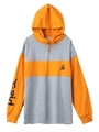 BI-COLOR L/S HOODED TEE/ブラック