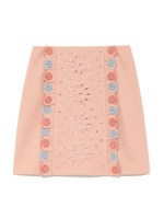 カットワーク台形スカート/PNK