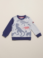 babyダイナソープリントトレーナー/グレー