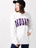 WEGO/ビッグカレッジロゴプリントパーカー