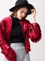 WEGO/ベロアフリルブルゾン