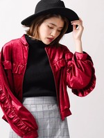 WEGO/ベロアフリルブルゾン