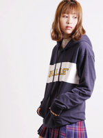 WEGO/ラインロゴプリントパーカー