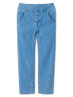 ハイウエストデニムパンツ/ブルー