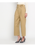 レースアップチノワイドパンツ/ライトベージュ(051)