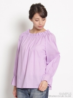 ヴィンテージクロスシャーリングブラウス/ピンク