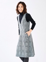 グレンチェックジャンパースカート/ブラック柄