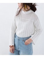 クロシェニットプルオーバー/ホワイト