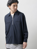 WEGO/ストレッチハーフジップシャツ