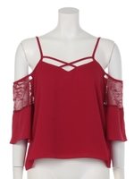 ショルダーシフォンTOPS/ローズ