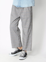 WEGO/グレンチェックワイドスラックス