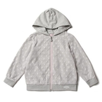 【30%OFF】ドットチュール重ね裏毛パーカー