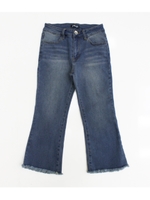 7分丈フリンジフレアパンツ/インディゴ(021)