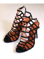 【ANAP USA】カラーデザイングラディエーターサンダル/ブラック(027)