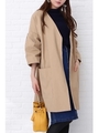コットンギャバボリュームコート/ベージュ(040)