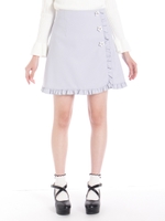 フリル台形スカート/ブルー