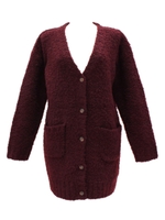 【anap mimpi】ブークレ カーディガン/ワイン(026)