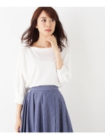 ボートネックドルマンプルオーバー/ワインレッド(063)