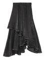 裾パイピングイレヘムスカート/BLK