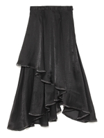 裾パイピングイレヘムスカート/BLK